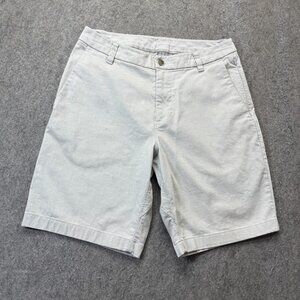 Lululemon Commission Shorts Men 30 Gray Stretch 9" Chino Bermuda Classic Fit